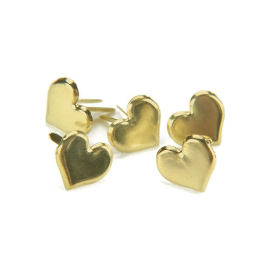 Creative Impressions Metal Paper Fasteners 50/Pkg Hearts Gold