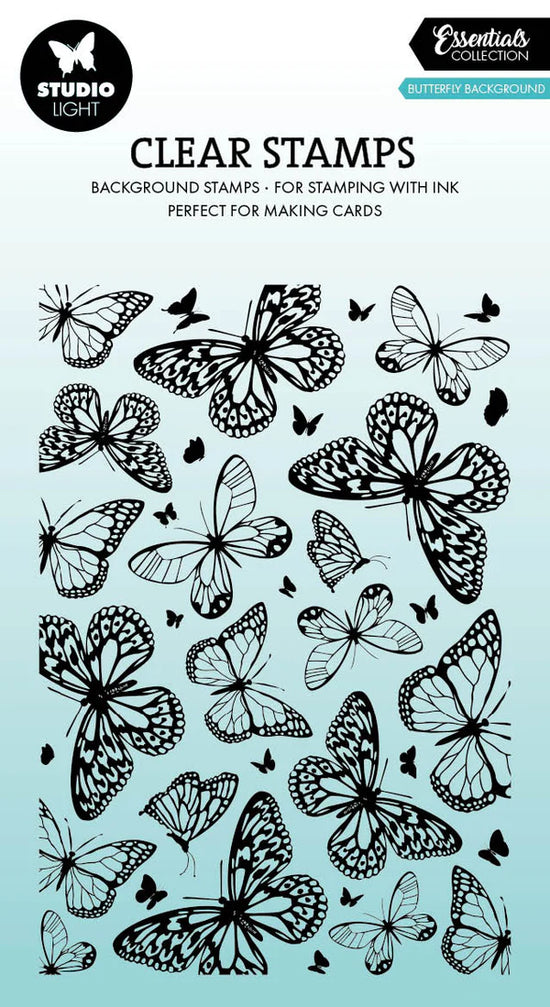 Studio Light Clear Stamp Butterflies Background Essentials 1 Piece