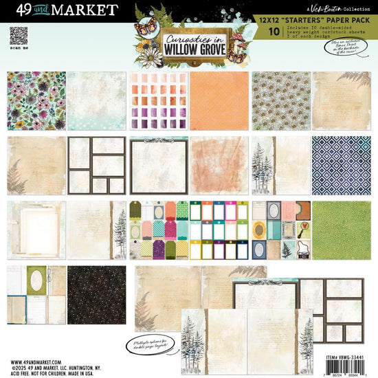 49 And Market Starters Collection Pack 12"X12" Curiosities In Willow Grove