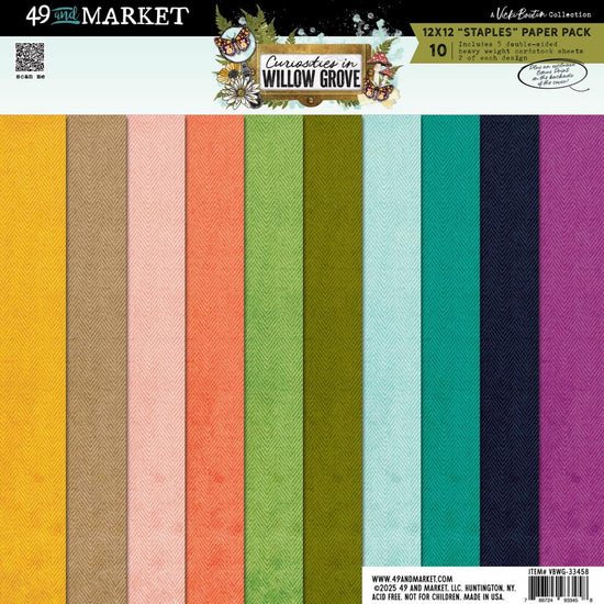 49 And Market Staples Pack 12"X12" Curiosities In Willow Grove