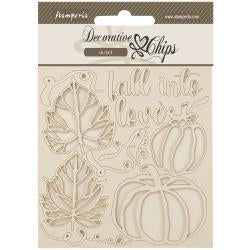 Stamperia Decorative Chips 5.5"X5.5" Golden Harmony Pumpkins