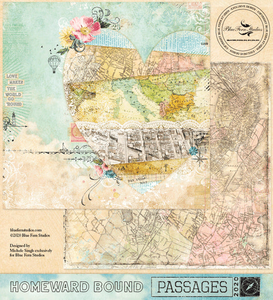 Blue Fern Studios Passages: Homeward Bound - 12x12 Double-Sided Patterned Paper