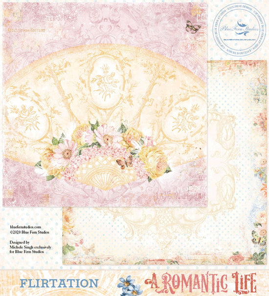 Blue Fern Studios A Romantic Life: Flirtation - 12x12 Double-Sided Patterned Paper