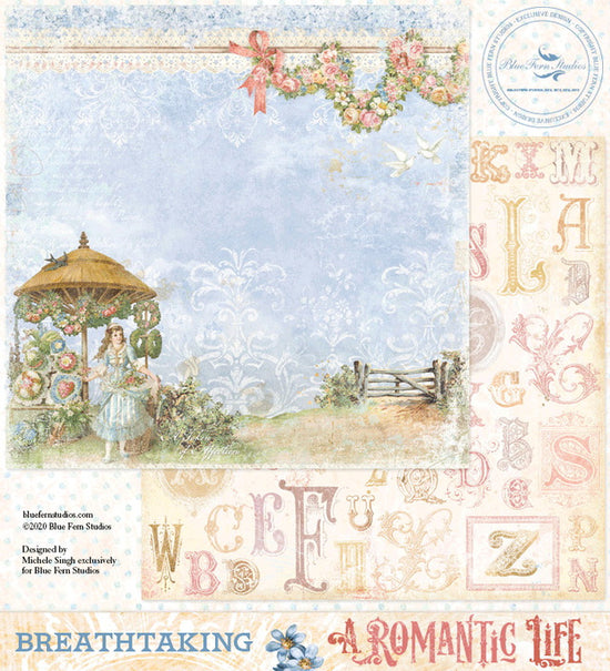 Blue Fern Studios A Romantic Life: Breathtaking - 12x12 Double-Sided Patterned Paper