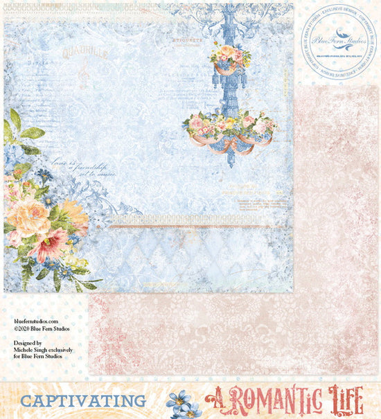 Blue Fern Studios A Romantic Life: Captivating - 12x12 Double-Sided Patterned Paper