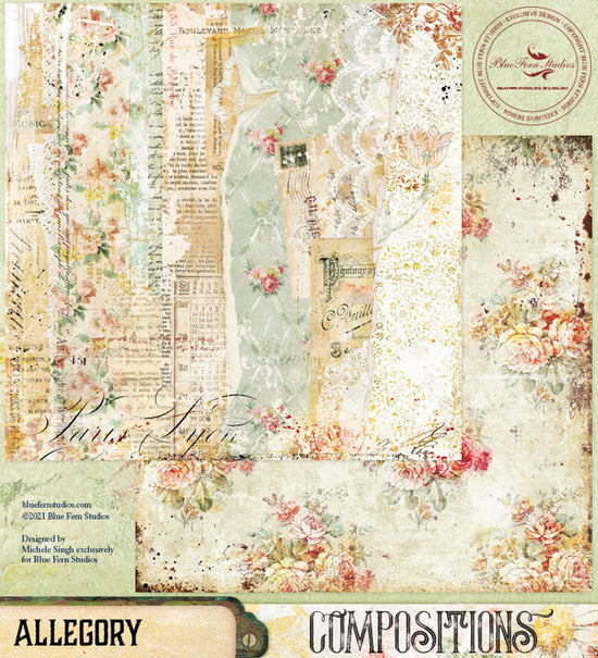 Blue Fern Studios Compositions: Allegory - 12x12 Double-Sided Patterned Paper