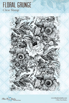 Blue Fern Studios Clear Stamps 4x6 - Floral Grunge