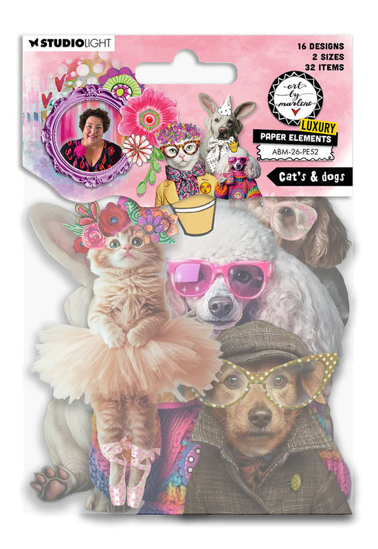 Art by Marlene Paper Elements Cats & Dogs Art by Marlene 32 Elements