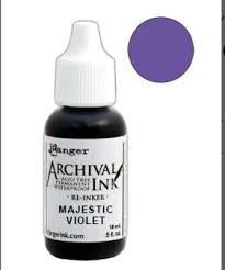 Ranger Archival Pad Reinker .5oz Majestic Violet