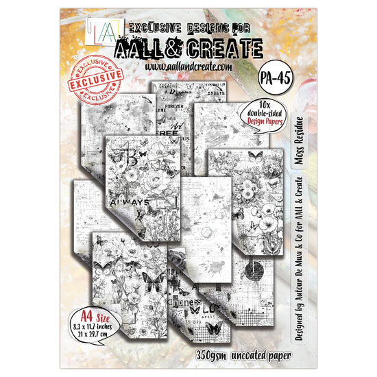 AALL and Create - A4 Design Paper - Moss Residue