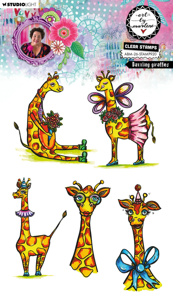 Art by Marlene Clear Stamp Dazzling Giraffes Art by Marlene 5 Pieces
