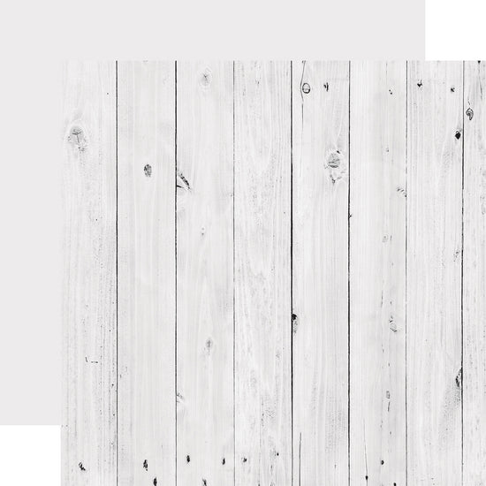 Echo Park Cool Wood Grain: White Wood Grain 12x12 Patterned Paper