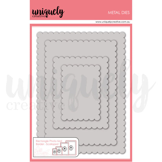 Uniquely Creative RECTANGLE PHOTO MAT BORDER DIE - Scalloped