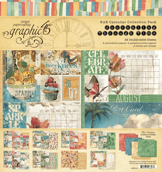 Graphic 45 Journaling Through Time 8×8 Collection Pack