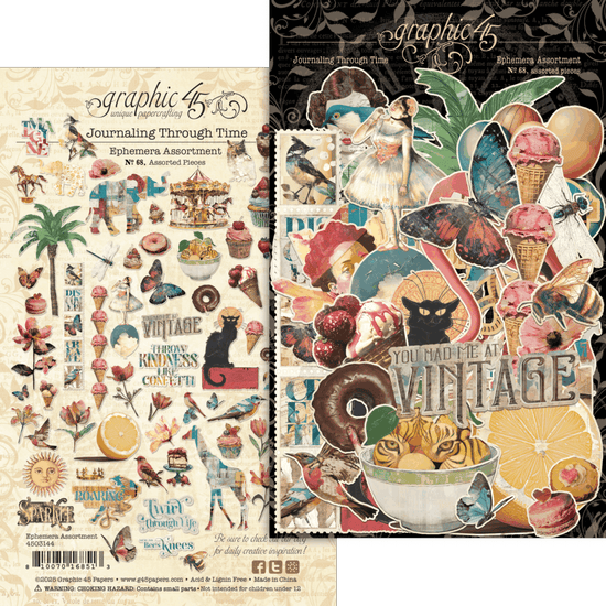 Graphic 45 Journaling Through Time Ephemera Set