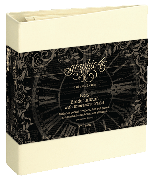 Graphic 45 Binder Album with Interactive Pages – Ivory