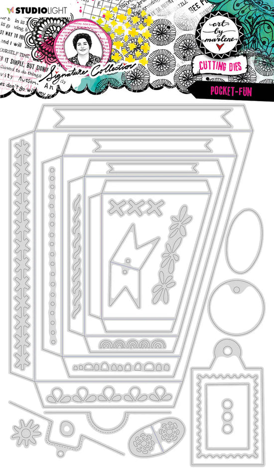 Art by Marlene Cutting Dies Pocket-Fun Signature Collection 265x153x1mm 27 PC