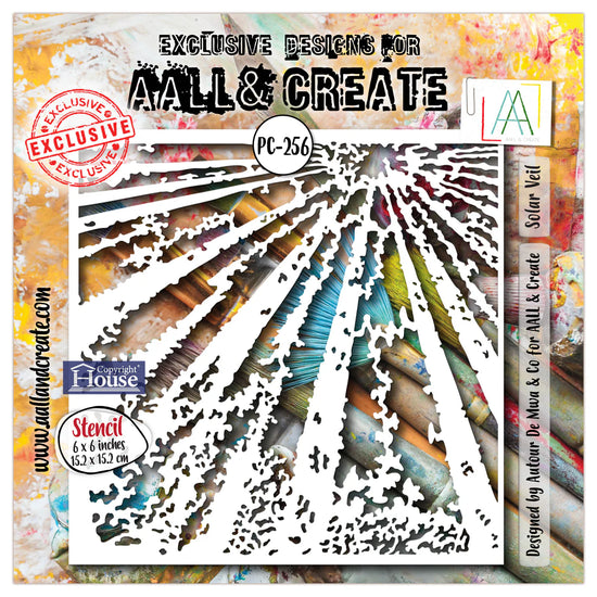 PRE ORDEN AALL and Create - 6"x6" Stencil - Solar Veil PRE ORDEN