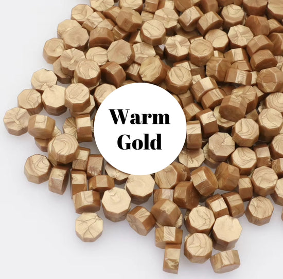 Seal Wax Beads Stone Warm Gold