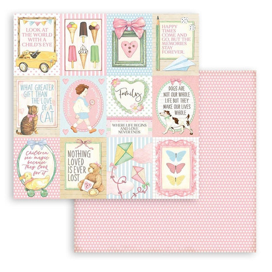 Stamperia Double-Sided Cardstock 12"X12" Small Cards, Day Dream