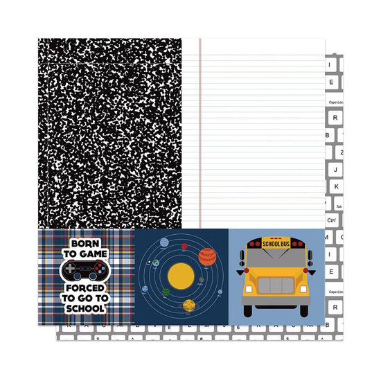 Brainiac Double-Sided Cardstock 12"X12" Notebook 6x8