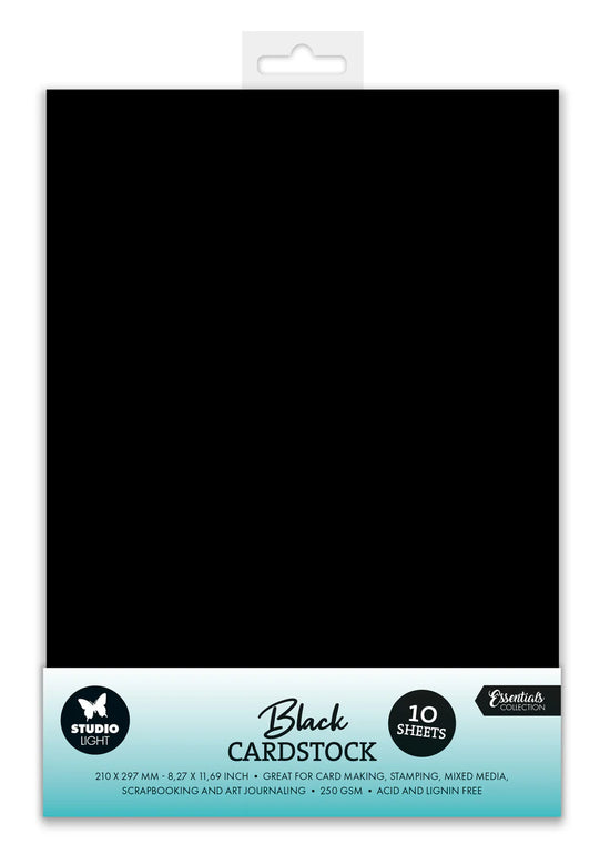 Studio Light Paper Set Consumables Black Cardstock 250 gsm 10 SH