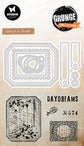 Studio Light Stamp & Cutting Dies Label & Stamp Grunge Collection 93x136x1mm 13 Pieces