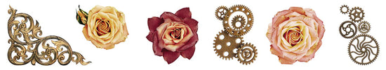 Studio Light Clear Stickers Vintage Roses Grunge Collection 65x45x45mm 5 Meter