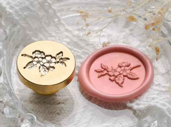 Wax Seal Stamp Flowers and Leaves (Head Only)