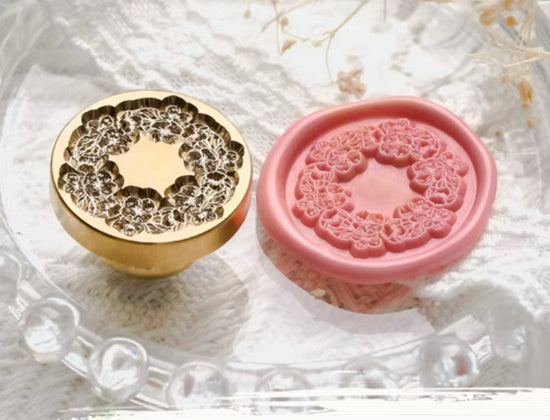 Wax Seal Stamp Flowers Wreath (Head Only)