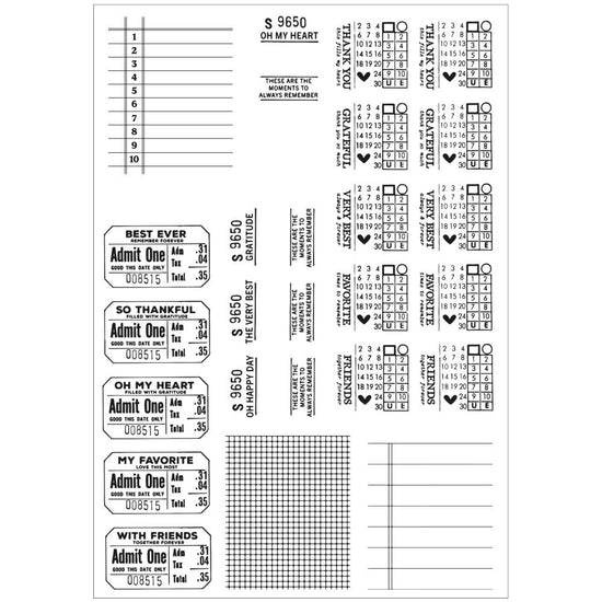 Sizzix A5 Clear Stamps With Framelits Die By 49 And Market Forever Journal Essentials