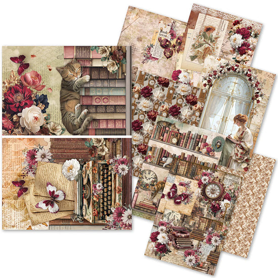 Ciao Bella Rice Paper A5 MIXED 8/Pkg Book Lovers