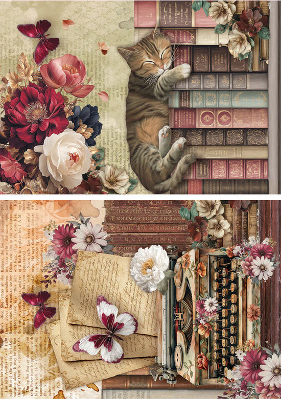 Ciao Bella Rice Paper A5 MIXED 8/Pkg Book Lovers