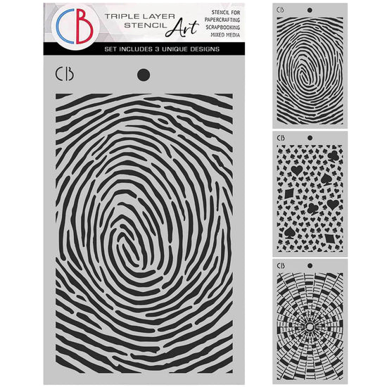 Ciao Bella The Last Mystery Stencil Mix 5"X8"– Triple Layer Set (3 Unique Designs)