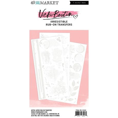 49 And Market Rub-On Transfer Set Irresistible, Artful Layers