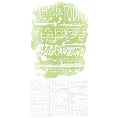 49 And Market Rub-On Transfer Set Irresistible, Artful Words