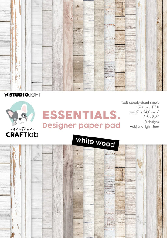 Studio Light Design Paper Pad White Wood Essentials 24 Sheets