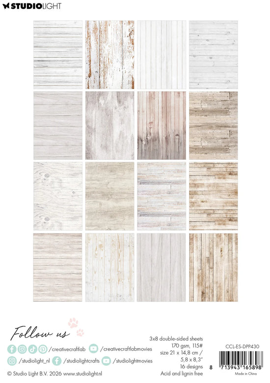 Studio Light Design Paper Pad White Wood Essentials 24 Sheets