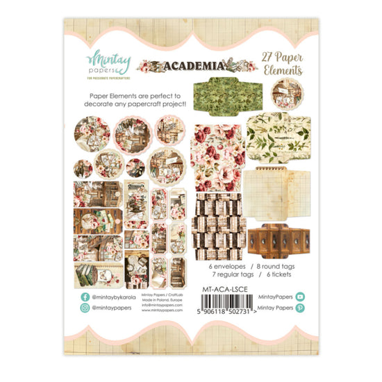 PAPER ELEMENTS - ACADEMIA, 27 PCS