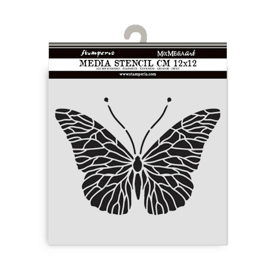 Stamperia Stencil 4.72"X4.72" Quiet Days Butterfly