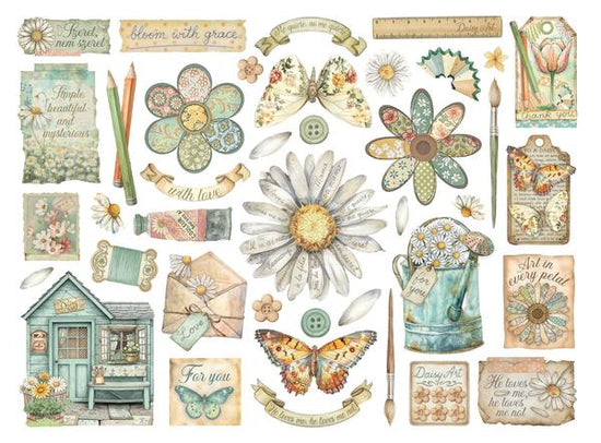 Stamperia Daisy Art Assorted Die Cuts