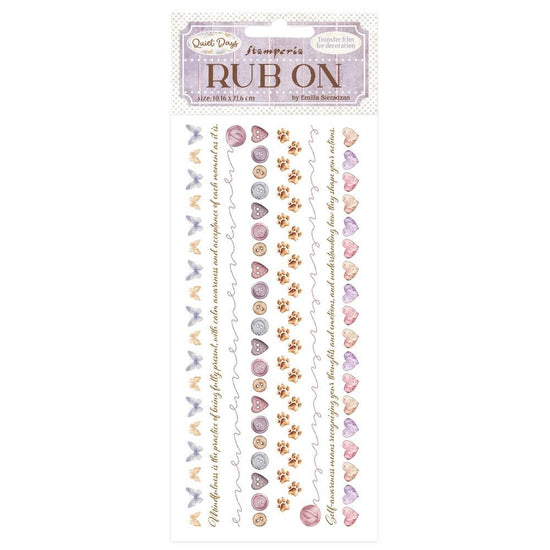 Stamperia Rub-On 4"X8.5" Quiet Days Cozy Borders