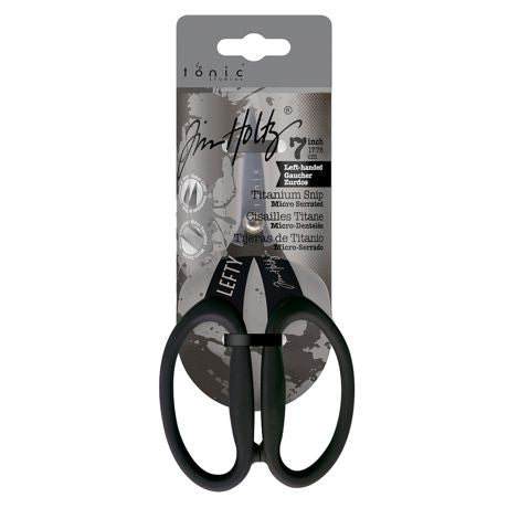 Tim Holtz Non-Stick Titanium Micro Serrated Scissors 7" LEFT HANDED