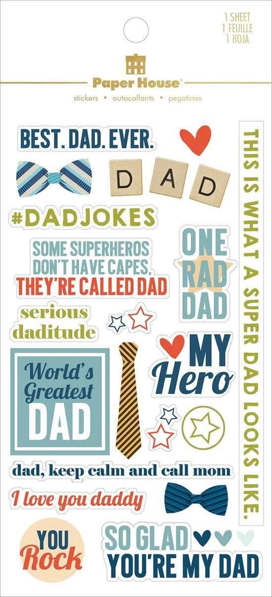Paper House Scrapbook Stickers - Dad Family