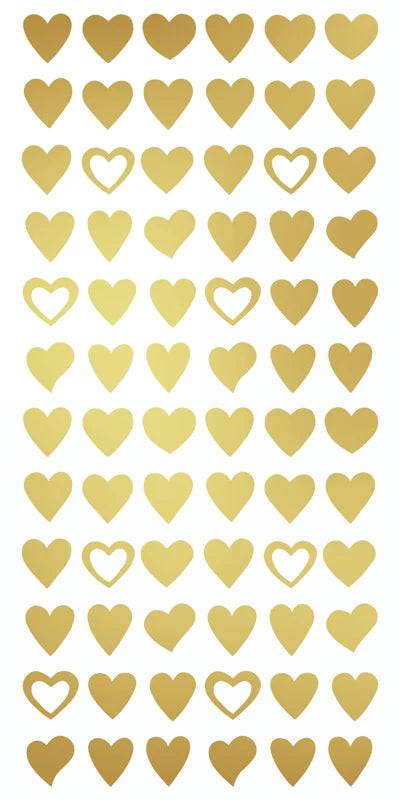 Paper House Decorative Stickers - Gold Hearts