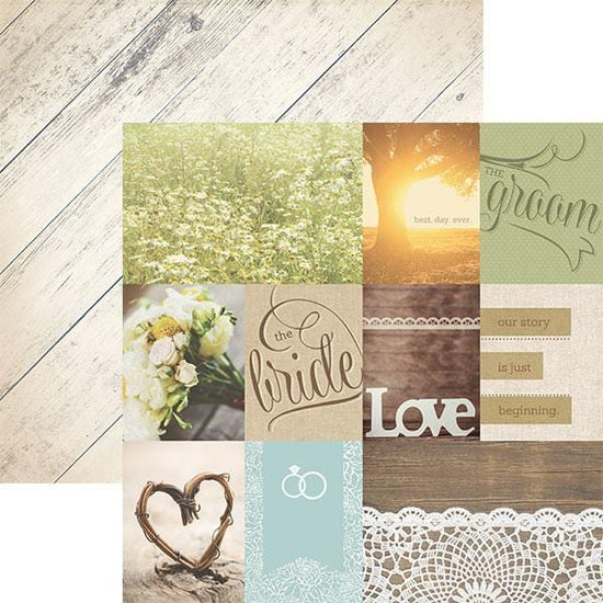 Paper House Scrapbook Paper - Wedding Day Tags