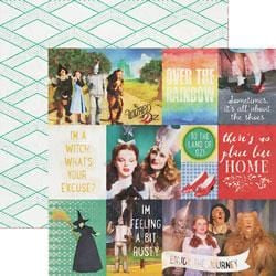 Paper House Scrapbook Paper - Wizard of Oz Tags Double-Sided