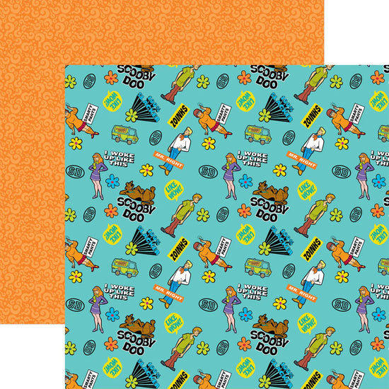 Paper House Scrapbook Paper - Scooby Doo Character Collage