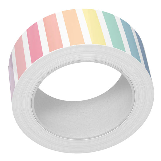Lawn Fawn vertical pastel rainbow stripes washi tape
