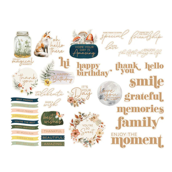 Spellbinders WOODLAND TALES DIE CUT SENTIMENTS FROM THE WOODLAND TALES COLLECTION